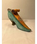 1998 CBK, LTD LLC Exclusive 5 1/2 “ Turquoise &amp; Orange Resin Heel / Pump... - $9.90
