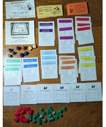 Vintage 1954 Monopoly Game NO Board/Box ncomplete Wood Pieces Hotels Hou... - $278.58 MXN