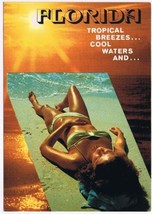 Postcard Risque Florida Tropical Breezes Cool Waters &amp; Woman Bikini - £7.09 GBP