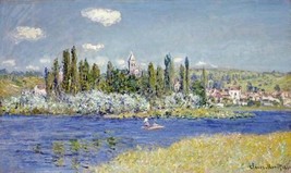 Vétheuil by Claude Monet Commune Sine Paris France Landscape Art Print 13x22 ❤ - £157.48 GBP