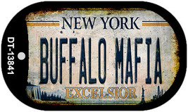 Buffalo Mafia Excelsior New York Rusty Novelty Metal Dog Tag Necklace - £12.74 GBP