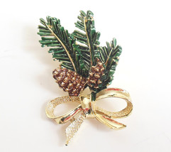 Gerry&#39;s Vintage Brooch Gerrys Pine Cone Green Fir Spruce Needles Christm... - £11.66 GBP