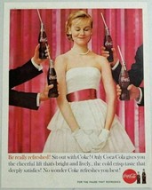 1960 Print Ad Coca-Cola Pretty Young Lady at Prom Offered Bottles of Coke - £11.88 GBP