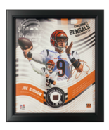 Joe Burrow Bengals Framed 15&quot; x 17&quot; Game Used Football Collage LE 1/50 - £212.74 GBP