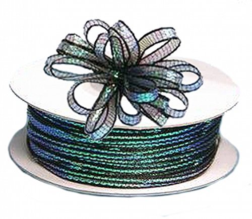 3mm-1/8&quot; Organza Pull Bow Ribbon Black 50yd - $4.20