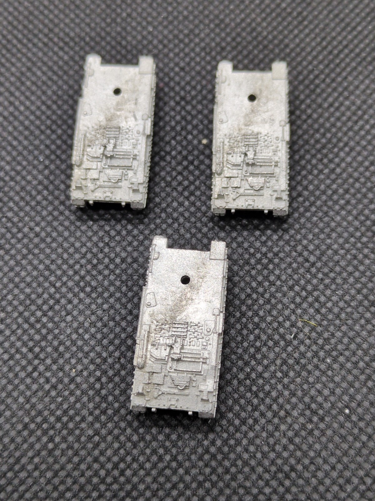 (3) WWII Micro Armour Tank Hull Metal Miniature Bits 1/285 Scale - $7.42