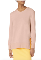 NWT Daily Ritual Women&#39;s Terry Cotton and Modal Crew Neck Sweat shirt, Rose, XS - £9.19 GBP
