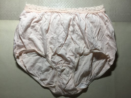 Warner&#39;s 55119 Vintage XL 8 Pink Cotton Stretch Lace Trim Panties - $15.94 CAD