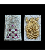 Thai Amulet Somdej Style With Gemstones Wat Phra Kaew Collectible Piece ... - $54.65 CAD