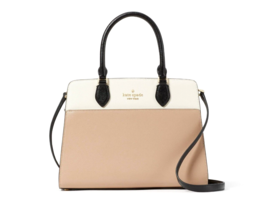 New Kate Spade Madison Saffiano Leather Medium Satchel Toasted Hazelnut Multi - £98.64 GBP