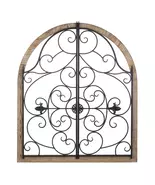 ARCHED WOOD AND IRON WALL DÉCOR - €42,96 EUR