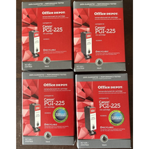 Canon PGI-225 Black Ink Cartridge Office Depot Lot of 4 Pixma Printer PGBK - £38.08 GBP