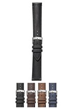 Morellato Levy Genuine Leather Watch Strap - Black - 18mm - Chrome-plated Stainl - £38.28 GBP