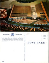 One(1) New York(NY) United Nations HQ General Assembly Hall Vintage Postcard - £7.48 GBP