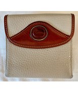 Dooney Bourke Vintage AWL Leather Clutch Wallet Bone Cream Ivory Excellent - €42,21 EUR