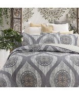 Rustic Grey Medallion Reversible Bedspread Set - $1,370.95 MXN+