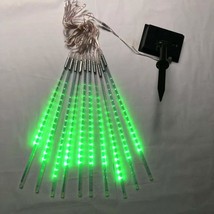 Solar Power Outdoor String Lights 50cm Meteor Shower Rain LED Lights 10 Tube Sno - $44.09