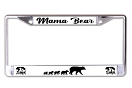 Mama Bear Chrome License Plate Frame - £23.76 GBP