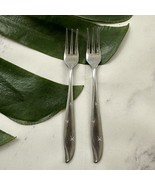 Silhouette Vintage Atomic Star Flatware Cocktail Seafood Fork Lot 2 Stai... - $14.84