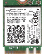 HP 756748-001 INTEL 7265NGW AN WIRELESS-N 7265 LAN &amp; BT M.2 PCIE CARD - NEW - $129.45 MXN