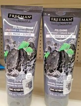 Freeman Polishing Charcoal +Black Sugar Gel Mask + Scrub 6 Fl Oz - £13.95 GBP