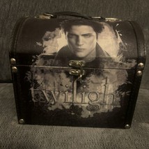 NECA Twilight Edward Wood Chest Box Hinged Jewelry Carrying Case Chest W... - £35.08 GBP