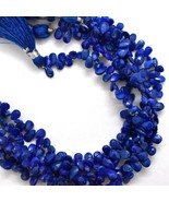 Natural Lapis Lazuli 6x9mm Briolette Pear Shape Gemstone Beads 8&quot; Strand... - £63.71 GBP