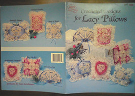 Crocheted Designs for Lacy Pillows, crochet pillow pattern, crochet lace pillow  - £7.99 GBP