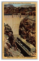 Boulder Dam and Arizona Wing of Powerhouse Nevada NV UNP Linen Postcard S13 - £2.29 GBP