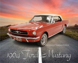1964 1/2 Ford Mustang Convertible Premium Photo Print 8&quot; X 10&quot; Great Gift - £11.44 GBP