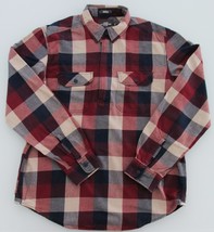 L.O.G.G. Men&#39;s Half Zip Cotton Flannel Shirt Size Large - £16.52 GBP