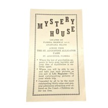St Augustine&#39;s Mystery House Florida Vintage Brochure Tourist Destination - £9.53 GBP