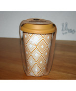 Double Walled Tumbler Eco One Porcelain Ceramic Mug Geometric Diamond De... - £9.42 GBP