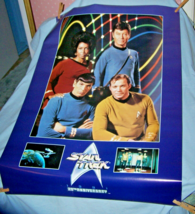 25th Anniversary Star Trek-The Original Series-1991 Poster-24 by  36 inches - £14.54 GBP