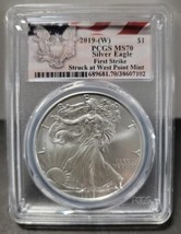 2019-(W) American Silver Eagle PCGS MS70 First Strike  Red Flag Label  - £233.54 GBP