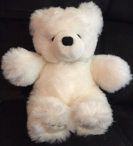 Vintage Applause Zachary plush white bear with vinyl feet 10 inches tall - £11.64 GBP