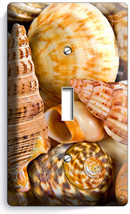 SEA SHELLS SUMMER OCEAN BEACH LIGHT SINGLE SWITCH WALL PLATE BATHROOM RO... - £7.99 GBP