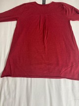 Chelsea & Theodore Women's Red Long Sleeve Pullover Blouse Top Size Large image 8