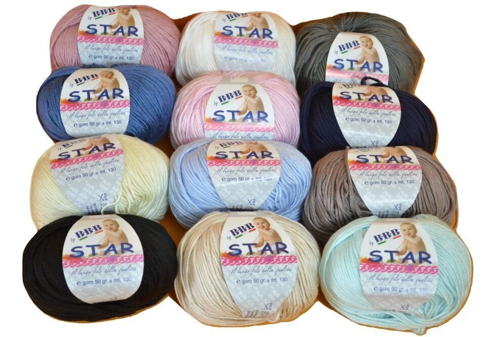 Approximately 130 meters microfiber ball BBB Tiran Wool STAR made in Italy - $2.25+