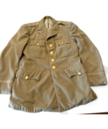 KOREAN WAR TAN KHAKI TROPICAL U.S. ARMY UNIFORM JACKET COAT SHADE 61 38 ... - $54.17