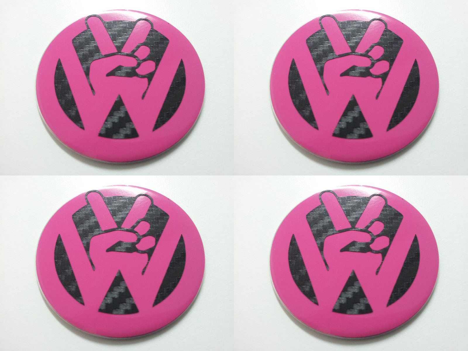 Vw 36 Set of 4 Metal Stickers for Wheel Center Caps Logo Badges Rims