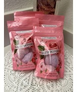 (4) Bath Treasures Bath Bombs Rose Petal Kisses 3 Pack Bath Fizzies - $15.44 CAD