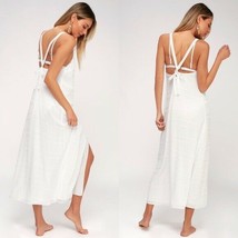 Tavik Swimwear White &#39;j EAN&#39; Textured Woven Maxi Dress (L) Nwt - £71.94 GBP