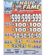 NEW pull tickets Haul of Fame or Similar Ttile - Instant Tabs 599 Top Prize - $309.00