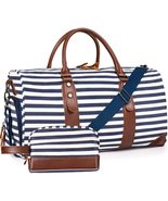 FR Fashion Co. 21&quot; Canvas Travel Duffel Bag with Shoe Compartment - £57.54 GBP+