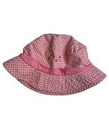 Osh Kosh B’Gosh Gingham Bucket Hat Floral Embroidery Pink 4-6x - £4.40 GBP