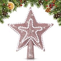 Hollowfly 4" Glitter Mini Star Christmas Tree Topper Rose Gold Pearl - $61.75 MXN Hollowfly 4" Glitter Mini Star Christmas Tree Topper Rose Gold Pearl - $61.75 MXN