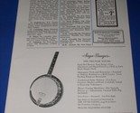 Saga Banjos Pickin&#39; Magazine Photo Clipping Vintage December 1975 - $14.99
