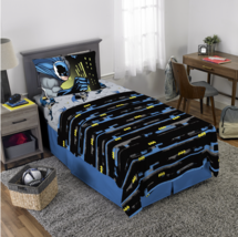 Batman Shadows 3 Piece Microfiber Twin Bedding Sheet Set &amp; Pillowcase Kids - £31.18 GBP