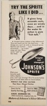 1958 Print Ad Johnson&#39;s Sprite Fishing Lures Louis Johnson Co. Highland Park,IL - £7.41 GBP
